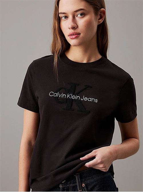 chenille monologo regular tee CALVIN KLEIN JEANS | J20J224244BEH